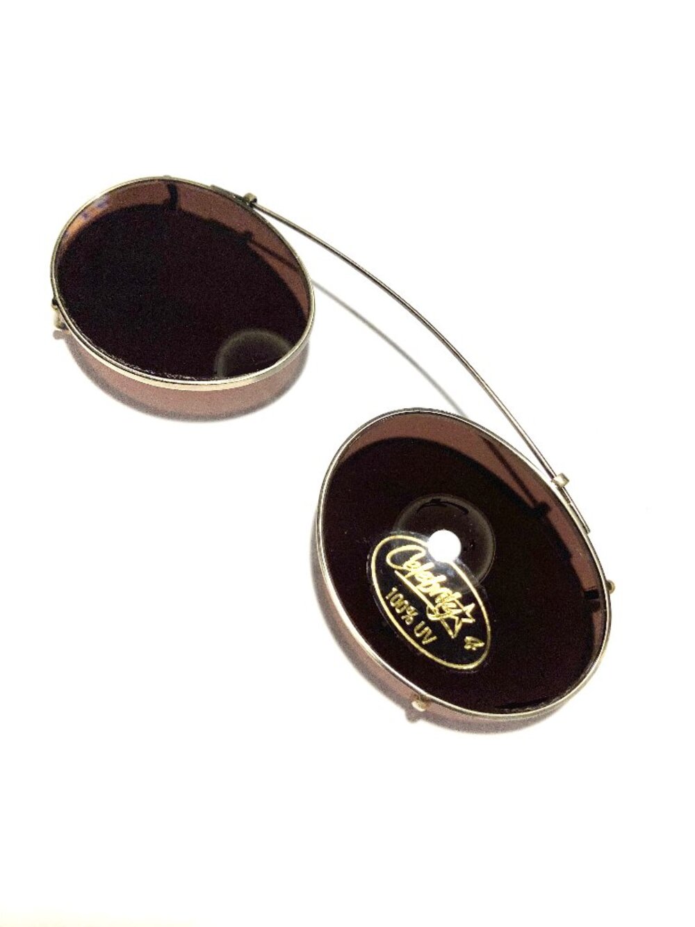 'Celebrity®' Polarized Oval 45mm Clip-on Shades NOS